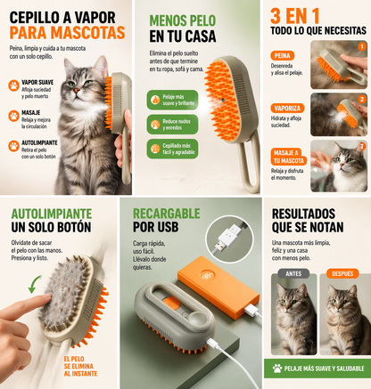 Cepillo Para Mascotas A Vapor™